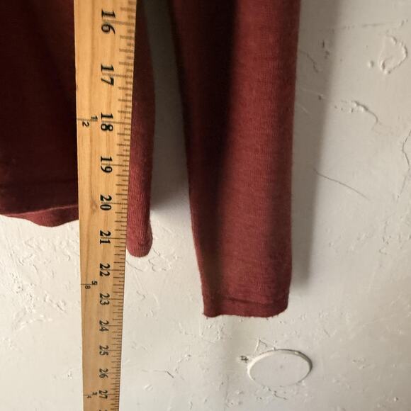 Linea Donna Sweater Vintage Large Red V Neck Pullover Merino Wool Made Italy - Picture 7 of 9